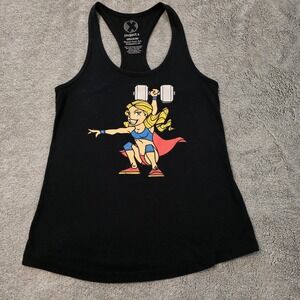 Project X Women's Med Black Racerback Weight Lifting Athletic Gym Crossfit Tank‎